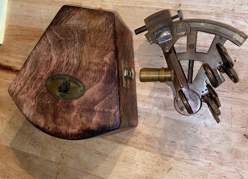 Stanley London Sextant Wooden Box Case Commemorative British Sailor Navigator - Picture 6 of 12