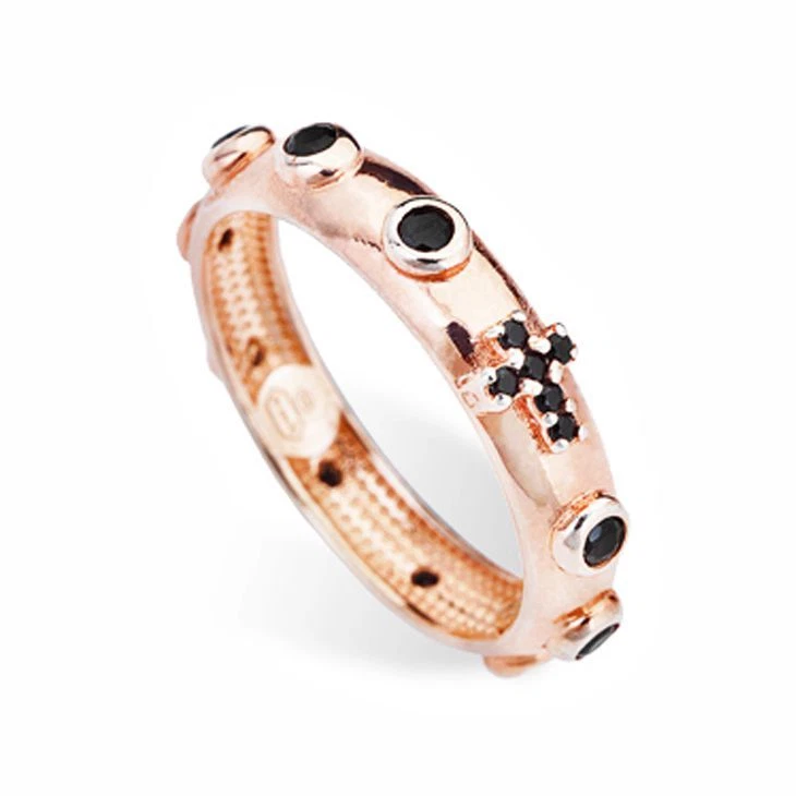 Anello AMEN I ROSARI in Argento 925 con Colori Cristalli e Misure Varie - Immagine 3 di 4