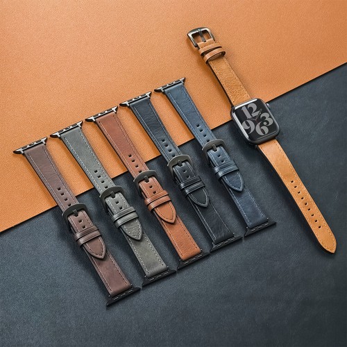 Genuine Leather For Apple Watch Band Strap iWatch Series 10 9 8 7 Ultra 38-49mm - Picture 10 of 22