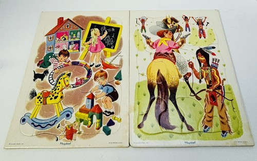 Vintage Playskool Golden Books Frame Tray Puzzles Lot of 8 Children Animals 8x10 - Picture 6 of 8