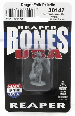 Reaper 30147 Dragonfolk Paladin (Bones USA) Female Dragonblood Fighter Warrior
