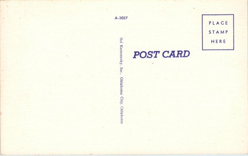 Lot of 2 OK Postcards Municipal Auditorium & County Court House Oklahoma City - Picture 2 of 4