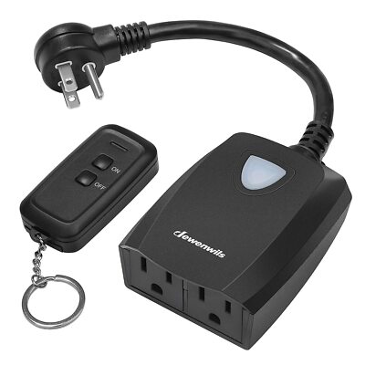 DEWENWILS Outdoor Wireless Remote Control Outlet Switch Power Strip Weatherproof