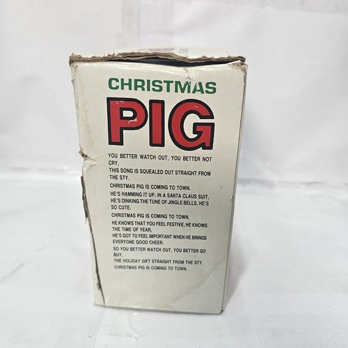 Weihnachtsschwein Vintage Figur batteriebetrieben Oinks Weihnachtslied - Bild 9 von 9