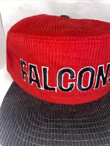 Atlanta Falcons Vintage Hat Script New Era 80's Snapback Corduroy NFL Hat NOS - Picture 2 of 11