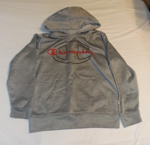 Champion Authentic Athletic Wear Gray Pullover Hoodie Youth 8 Polyester - Picture 1 of 9