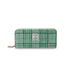 Islander HarrisTweed & PU Leather Women?s Long Zip Purse