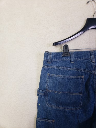 Basic Editions Men Short 38 Blue 100%Cotton Hammer Loop Flat Front Regular Denim - Picture 13 of 19