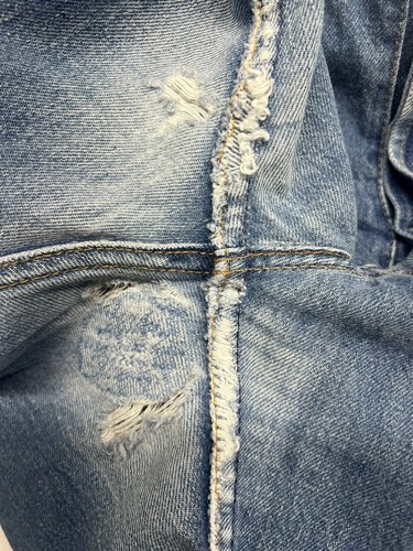 Vintage 90s 501 Levis Faded Stone Wash Made In USA Jeans 40x30 Shrink To Fit - Picture 13 of 16