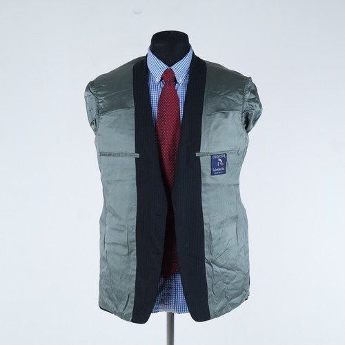 Men Half Lined Blazer 40S UK Size CRICKETEER Striped Blue Wool Sport Coat Jacket - Picture 10 of 12