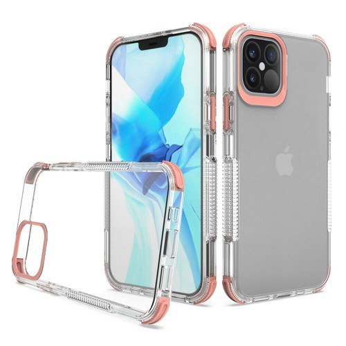 For iPhone 12,12 Pro,12 Pro Max Shockproof Bumper Armor Clear Crystal Case Cover - Picture 3 of 17