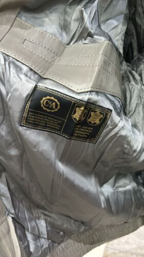 C&A Chaqueta De Piel Verdadera Usada Mujer Talla 44 Gris LLD97 - Imagen 6 de 10