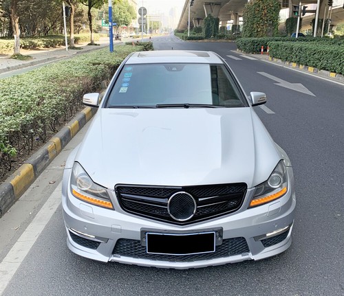 Front Grille Grill ABS Gloss Black For Mercedes-Benz C63 2012-2014 - Picture 9 of 10