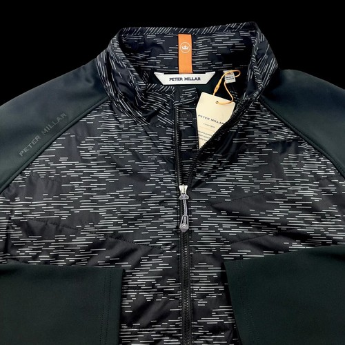 Peter Millar Crown Sport Merge Elite Hybrid Full Zip Jacket Black XL $230 - Picture 2 of 11
