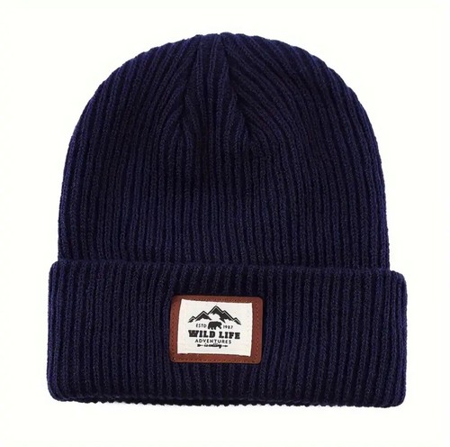 Erwachsene Unisex Wintermützen - dunkle Farben mit verschiedenen Stilen Einheitsgröße
