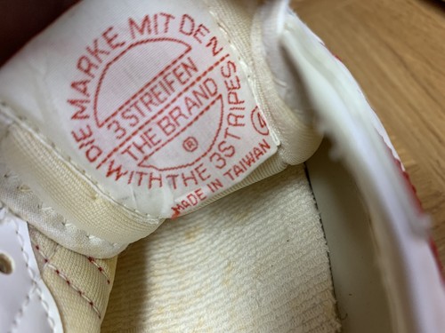 Vintage🔥 Adidas ORION Original Racer Trainer 7.5 Bianco Rosso Uomo Made In Taiwan - Foto 9 di 11