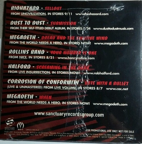HEAVY SANCTUARY BIOHAZARD MEGADETH ROLLINS CORROSION SAMPLER PROMO 7 SONGS CD - Picture 2 of 2