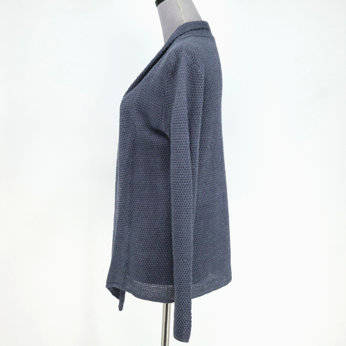 J Jill Pure Jill Sweater Womens XS Blue Gray Linen Blend Open Cardigan Open Knit - Picture 6 of 12