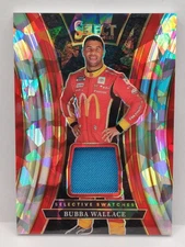 2025 Panini Select Racing Bubba Wallace Selective Swatches Cracked Ice Prizm SP