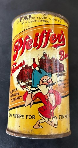 Rare Johnny Pfeiffer  Red Face Non irtp Flat Top Beer Can. - Picture 1 of 4