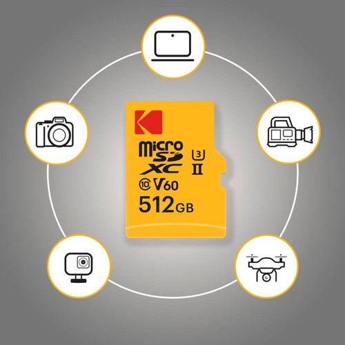 Kodak Micro SD Card 512GB Uhs-Ii U3 V60 Memory Card Ultra pro Performance - Picture 5 of 7