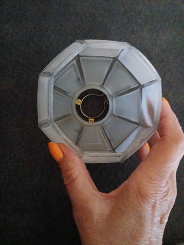 "Antigua lámpara de vidrio esmerilado Art Deco vintage aplique de luz pantalla 2 1/4"" apertura" - Imagen 5 de 10