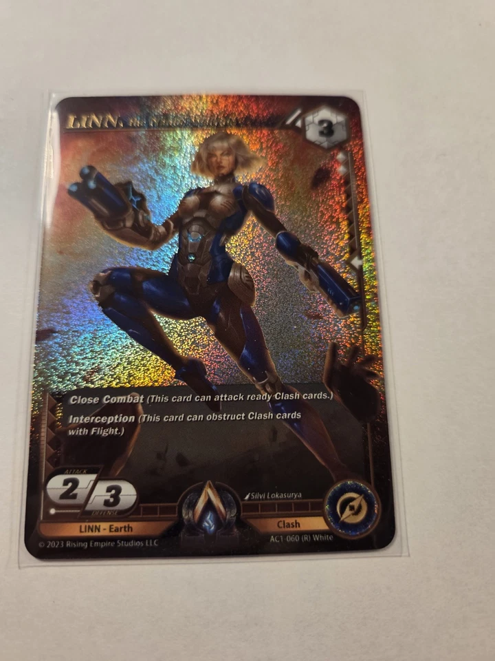 Alpha Clash Tcg The Awakening Linn, The Nanite Warrior 060 Rare Holographic - Image 2 of 4