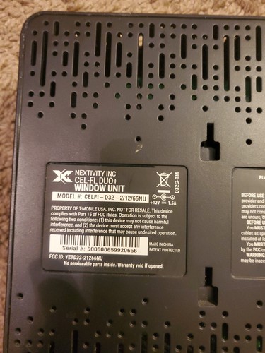 Tmobile 4G LTE Window Unit Nextivity Cel-fi Duo CELFI-D32-21266NU - Picture 2 of 2