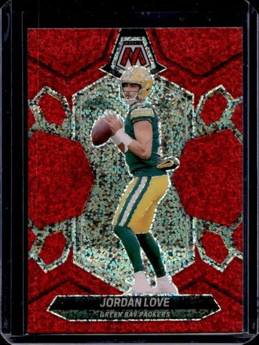 2024 Panini Mosaic Jordan Love Red Sparkle Prizm #78 Packers