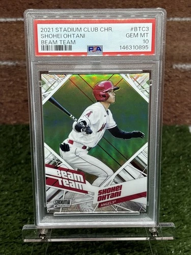 2021 TOPPS STADIUM CLUB CHROME BEAM TEAM #BTC3 SHOHEI OHTANI PSA 10