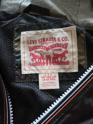 Levi's Big Kids Boys Athletic Camouflage Windbreaker Jacket Sz Lg/ 12-13 Yrs - Picture 2 of 9