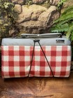 PURINA Picnic Time Blanket Tote XL Outdoor Picnic Blanket ~ Red Check With Gray