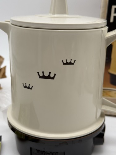 VTG Electric Warmer Server Regal Poly Insta-Hot Almond Crown Design Atomic - Picture 6 of 19