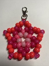 Pink Kandi Star Keychain