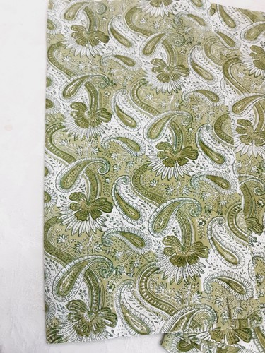 Pottery Barn Napkins Green Paisley Floral Set of 4 Cotton 20x20 - Picture 2 of 10