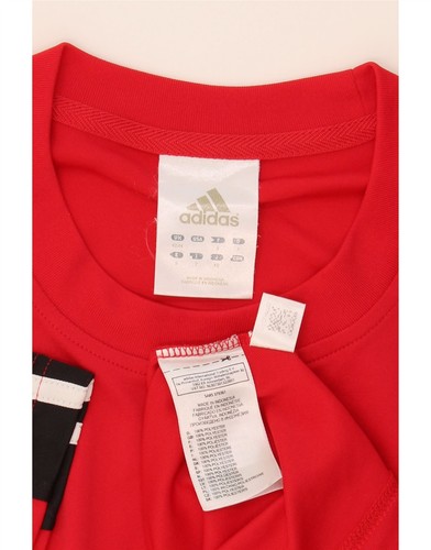 Camiseta Top ADIDAS Para Hombre Talla 42/44 Grande Rojo Bloque de Color Poliéster DH20 - Imagen 3 de 3