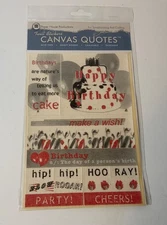 Paper House Twill Stickers Canvas Quotes “BIRTHDAY” Heavy Weight Cake Balloons