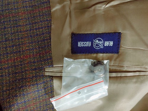 Abrigo deportivo Alan River para hombre 44L verde y azul pata de gallo bronceado a cuadros tweed suave - Imagen 22 de 23