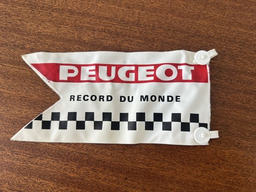 Oldtimer Peugeot Record du Monde Fahrradhändler Promo Speichenfahne 6 Zoll - Bild 2 von 5