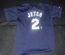 Vintage Majestic New York Yankees Derek Jeter Jersey Youth Sz XL Retro MLB