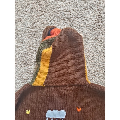 Sudadera con Capucha Sisandina Artesanía Andes Apliques Bordado Cremallera Tejida, Niños Talla 4 - Imagen 9 de 12