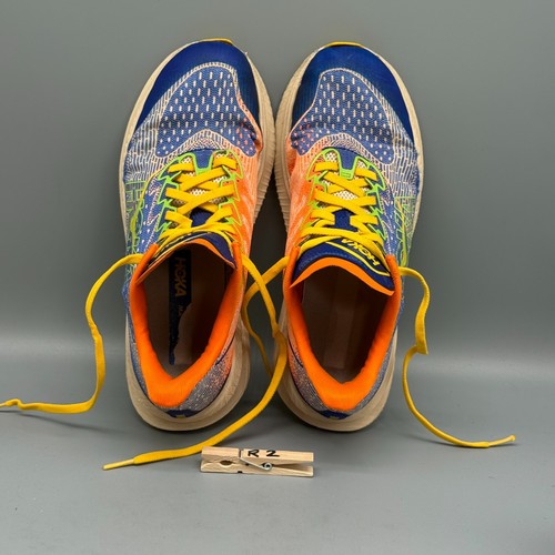 Hoka One One Mach 6 Jugend 6,5 Damen 8 blau gelb sportlich Laufen Sneaker Schuh - Bild 10 von 10