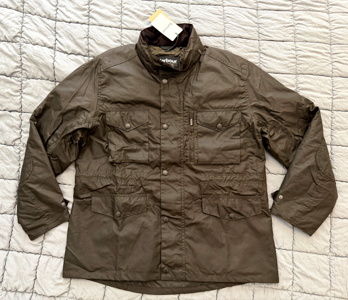 Barbour sapper wax coated jacket waxed olive coat XL mens MWX0020OL99