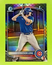 2025 Bowman Baseball Jonathon Long 1st Bowman Chrome Prospects Steel Metal /100