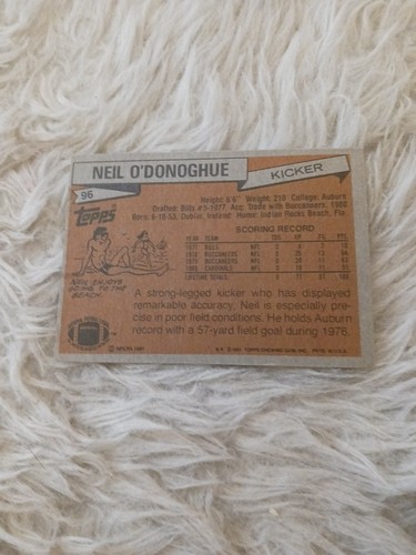 1981 Topps Neil O'Donoghue #96 - Bild 2 von 2