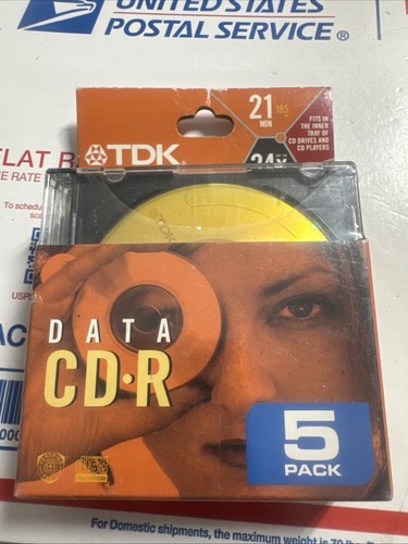 TDK Data CD-R Disc Multi-Color 5 Pack 21 Min 185 MB - Picture 3 of 3