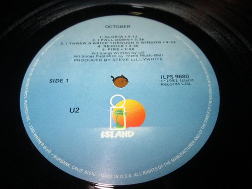 U2 OCTOBER LP NM NEAR MINT US ISLAND VINYL CLASSIC ROCK - Picture 4 of 4