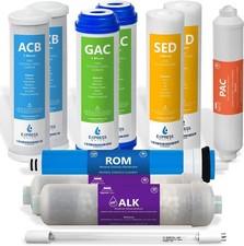   1 Year Reverse Osmosis System Filter Set   11 Filters with 100 GPD RO Membr...