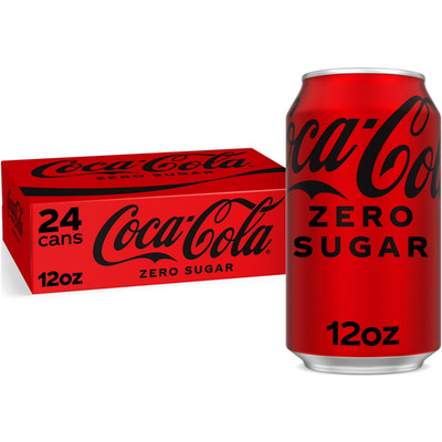 Coca-Cola Zero Sugar Soda Pop Zero Sugar, 12 fl oz, Pack of 24