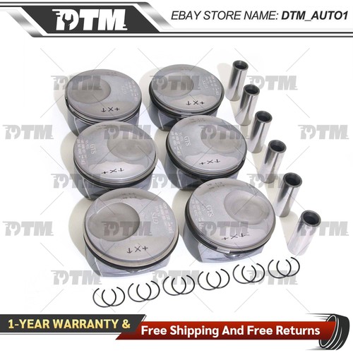 6PCS Mahle Pistons & Rings Set FOR Porsche Panamera 970 3.6L V6 M46.20 M46.40 - Picture 2 of 6